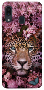 Чохол Леопард у квітах для Samsung Galaxy A30
