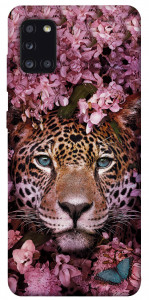 Чехол Леопард в цветах для Galaxy A31 (2020)