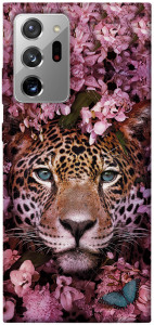 Чехол Леопард в цветах для Galaxy Note 20 Ultra