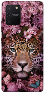 Чехол Леопард в цветах для Galaxy S10 Lite (2020)