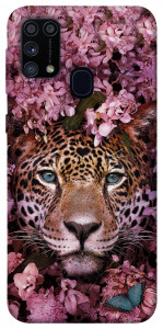 Чехол Леопард в цветах для Galaxy M31 (2020)