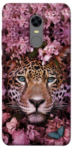 Чехол Леопард в цветах для Xiaomi Redmi 5 Plus
