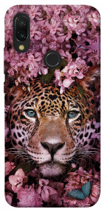 Чехол Леопард в цветах для Xiaomi Redmi 7