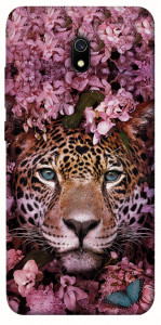 Чехол Леопард в цветах для Xiaomi Redmi 8a