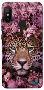 Чехол Леопард в цветах для Xiaomi Mi A2 Lite