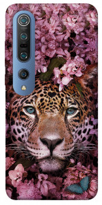 Чехол Леопард в цветах для Xiaomi Mi 10
