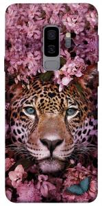 Чохол Леопард у квітах для Galaxy S9+