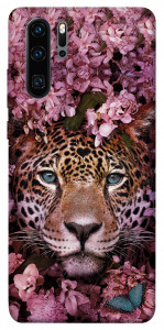 Чехол Леопард в цветах для Huawei P30 Pro