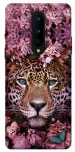 Чехол Леопард в цветах для OnePlus 8