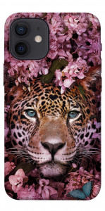 Чохол Леопард у квітах для iPhone 12 mini