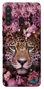 Чехол Леопард в цветах для Galaxy A21