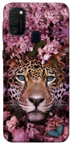 Чехол Леопард в цветах для Samsung Galaxy M30s