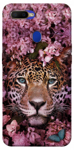 Чехол Леопард в цветах для Oppo A5s