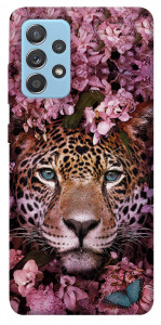 Чехол Леопард в цветах для Samsung Galaxy A52 5G