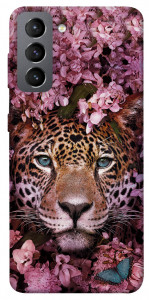 Чохол Леопард у квітах для Galaxy S21 FE