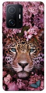 Чехол Леопард в цветах для Xiaomi 11T