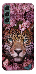 Чохол Леопард у квітах для Galaxy S22+