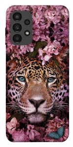 Чехол Леопард в цветах для Galaxy A13 4G