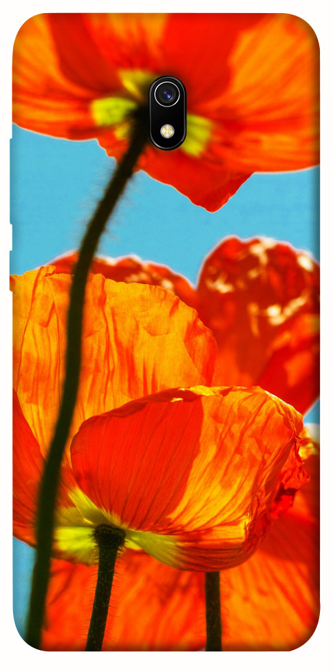 Чехол Яркие маки для Xiaomi Redmi 8a