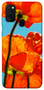 Чехол Яркие маки для Samsung Galaxy M30s