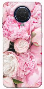 Чехол Pink peonies для Nokia G10