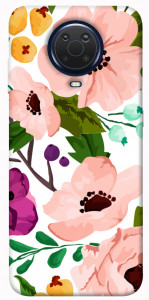 Чехол Акварельные цветы для Nokia G20