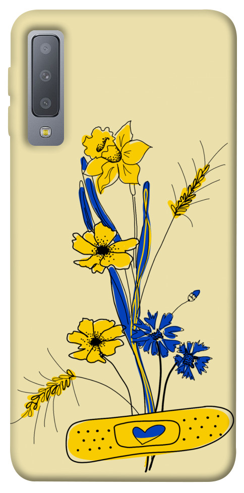 Чехол Українські квіточки для Galaxy A7 (2018)