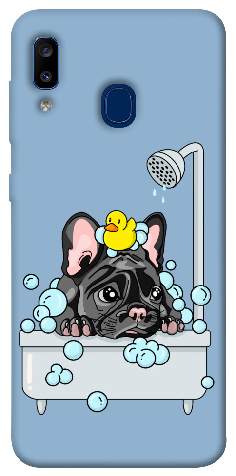 Чехол Dog in shower для Galaxy A20 (2019)