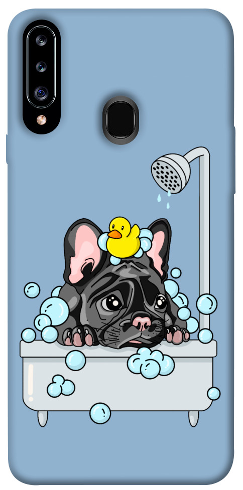Чехол Dog in shower для Galaxy A20s (2019)