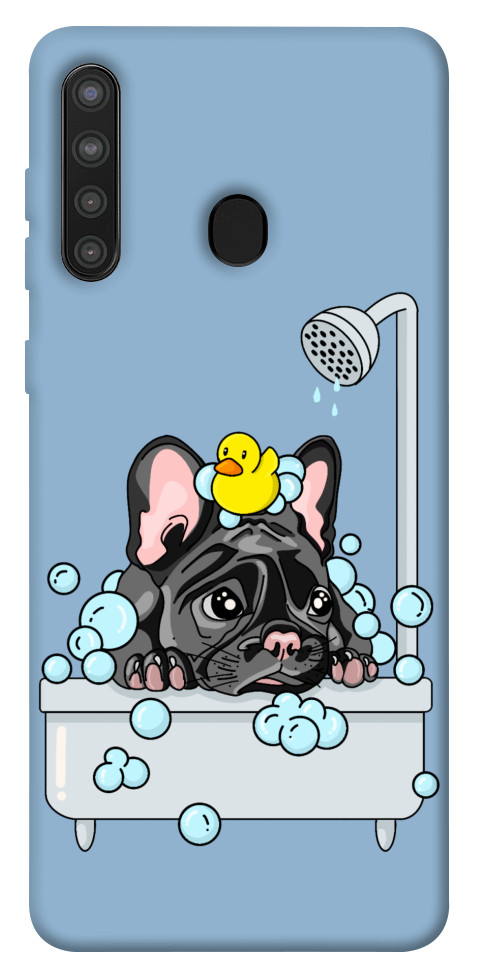 Чехол Dog in shower для Galaxy A21