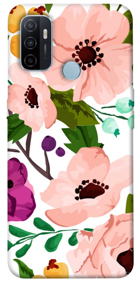 Чохол Акварельні квіти для Oppo A32