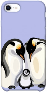 Чехол Penguin family для iPhone SE (2020)