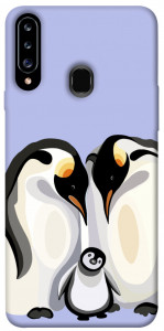 Чохол Penguin family для Galaxy A20s (2019)