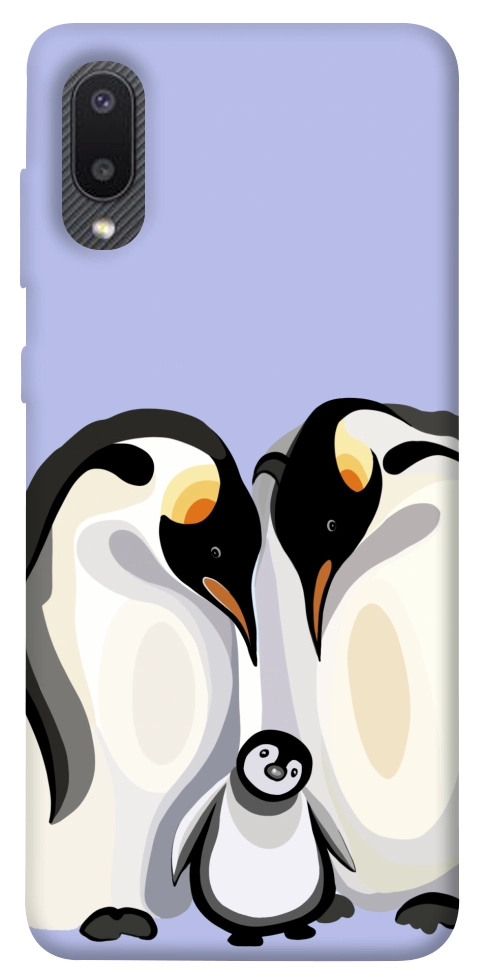 Чохол Penguin family для Galaxy A02