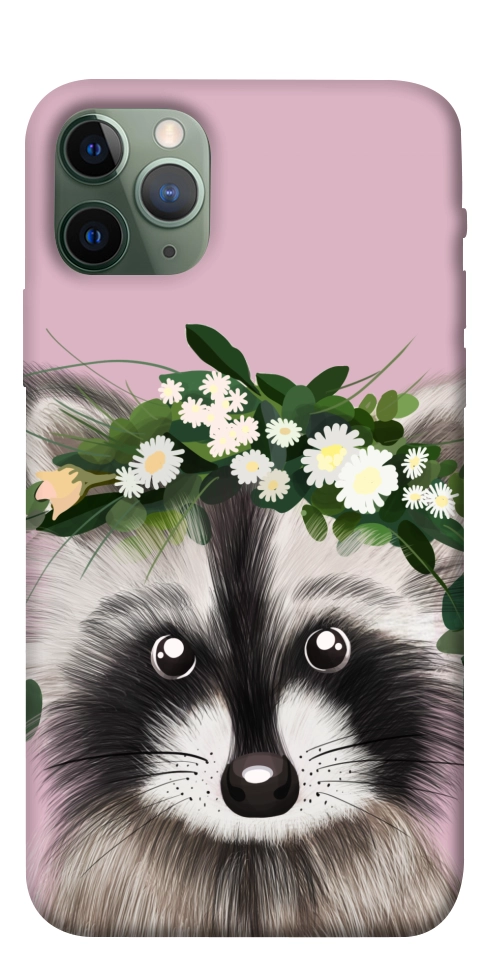 Чохол Raccoon in flowers для iPhone 11 Pro