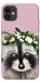 Чохол Raccoon in flowers для iPhone 11