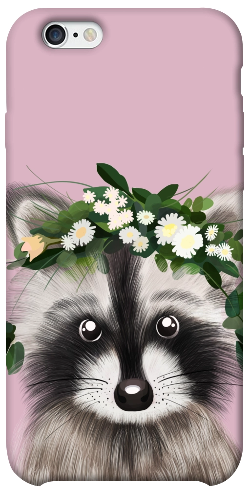 Чохол Raccoon in flowers для iPhone 6