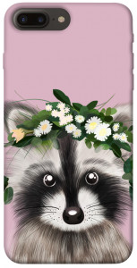 Чехол Raccoon in flowers для iPhone 8 plus (5.5")