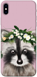 Чохол Raccoon in flowers для iPhone XS Max