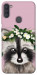 Чехол Raccoon in flowers для Galaxy A11 (2020)