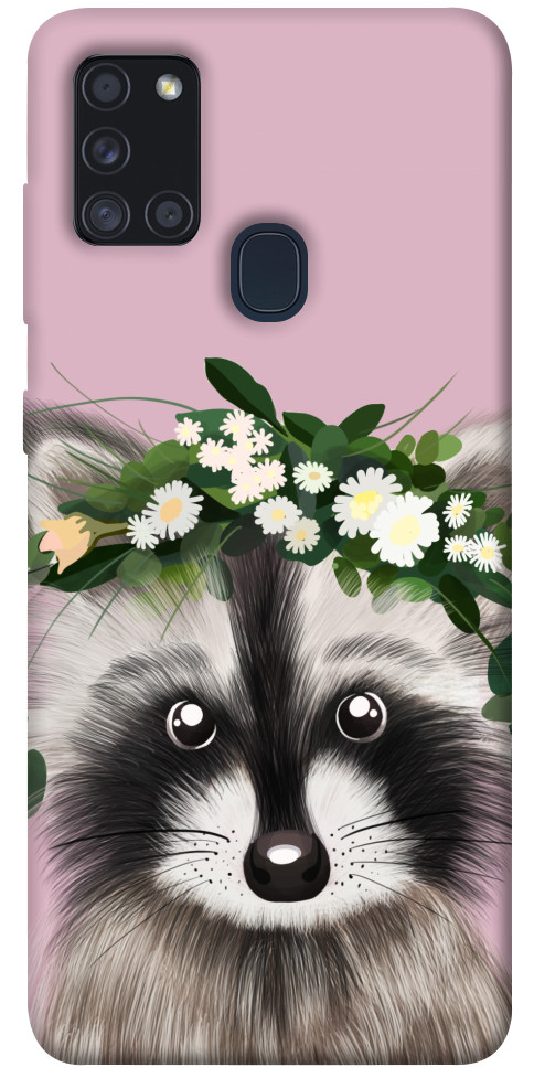 Чехол Raccoon in flowers для Galaxy A21s (2020)