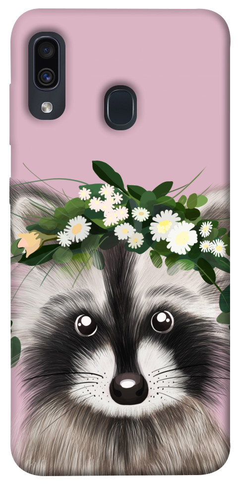 Чохол Raccoon in flowers для Galaxy A30 (2019)