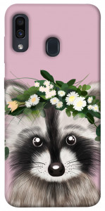 Чехол Raccoon in flowers для Samsung Galaxy A30