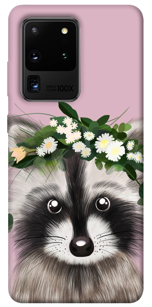 Чохол Raccoon in flowers для Galaxy S20 Ultra (2020)