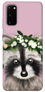 Чехол Raccoon in flowers для Galaxy S20 (2020)