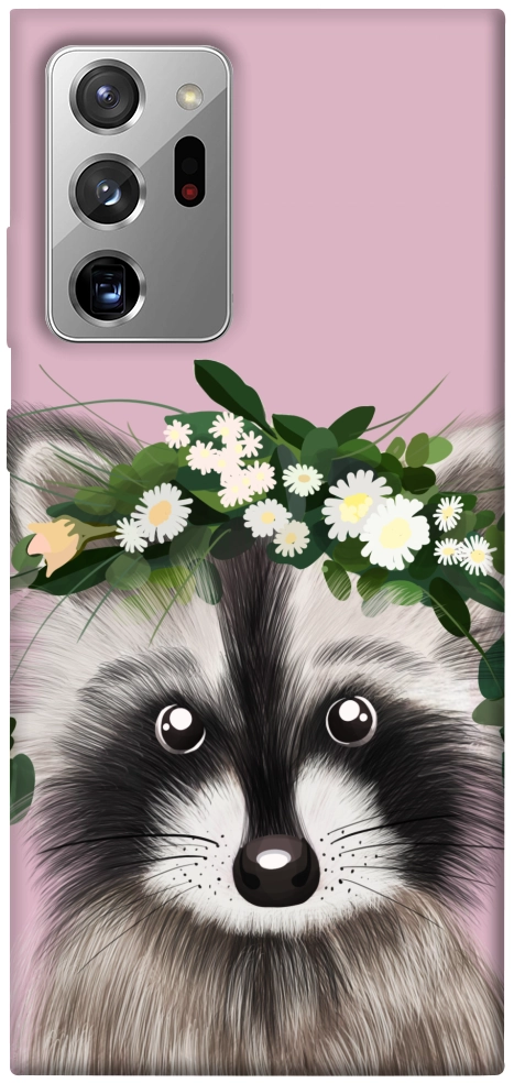 Чехол Raccoon in flowers для Galaxy Note 20 Ultra