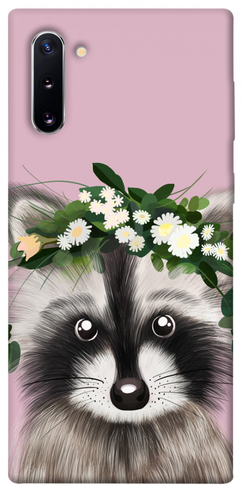 Чохол Raccoon in flowers для Galaxy Note 10 (2019)