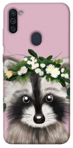Чохол Raccoon in flowers для Galaxy M11 (2020)