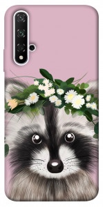 Чохол Raccoon in flowers для Huawei Nova 5T