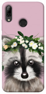 Чохол Raccoon in flowers для Huawei P Smart (2019)
